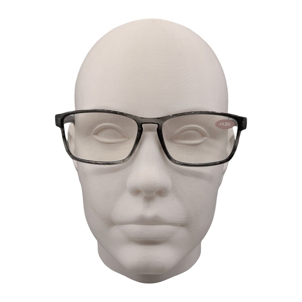 Foster Grant FGLT2301 GRY Reading Glasses +1.50 Grey Rectangular Mens